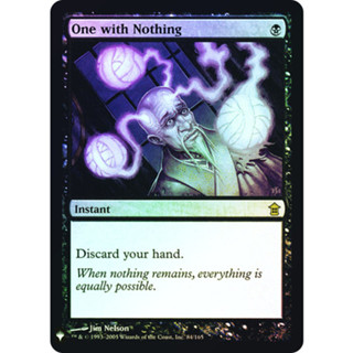 [MTG] One with Nothing (MBL) [BLACK] [RARE] [FOIL] [ENG] (การ์ดเมจิค / Magic the Gathering)