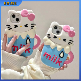 💲คูปองเคลม💲เคสไอโ case for iphone 11 12 แก้วไวน์คิตตี้ เคส 14 13 12 11 pro max วัสดุซิลิโคนทนทาน ป้องกันการตก