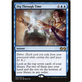 [MTG] Dig Through Time (UMA) [BLUE] [RARE] [NORMAL] [ENG] (การ์ดเมจิค / Magic the Gathering)