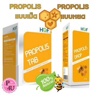 HOF Propolis ฮอฟ โพรโพลิส  Tab แทป แบบเม็ด / Drop ดรอป ชนิดน้ำ Pharmahof