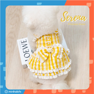 [🚚 พร้อมส่ง] ชุดกระโปรงสัตว์เลี้ยง ลายตางราง Serena Princess Dress ชุดกระโปรงแมว หมา