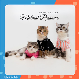 [🚚 พร้อมส่ง] ชุดนอนสัตว์เลี้ยง Malmal Pet Pajamas ชุดหมา ชุดสุนัข ชุดนอนแมว