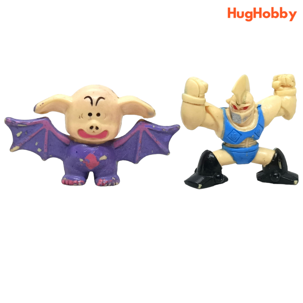 [Set of 2] Vintage 90s Bandai Dragon Ball 'Oolong' Bat & Robot Form PVC Mini Figure (Used)
