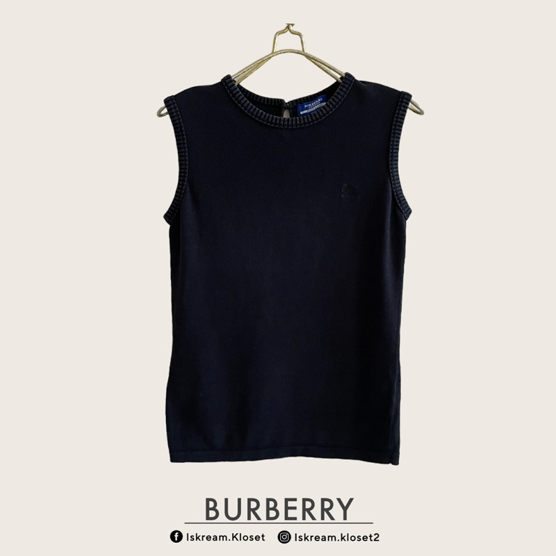 BURBERRY Sleeveless T-shirt มือสอง✔️