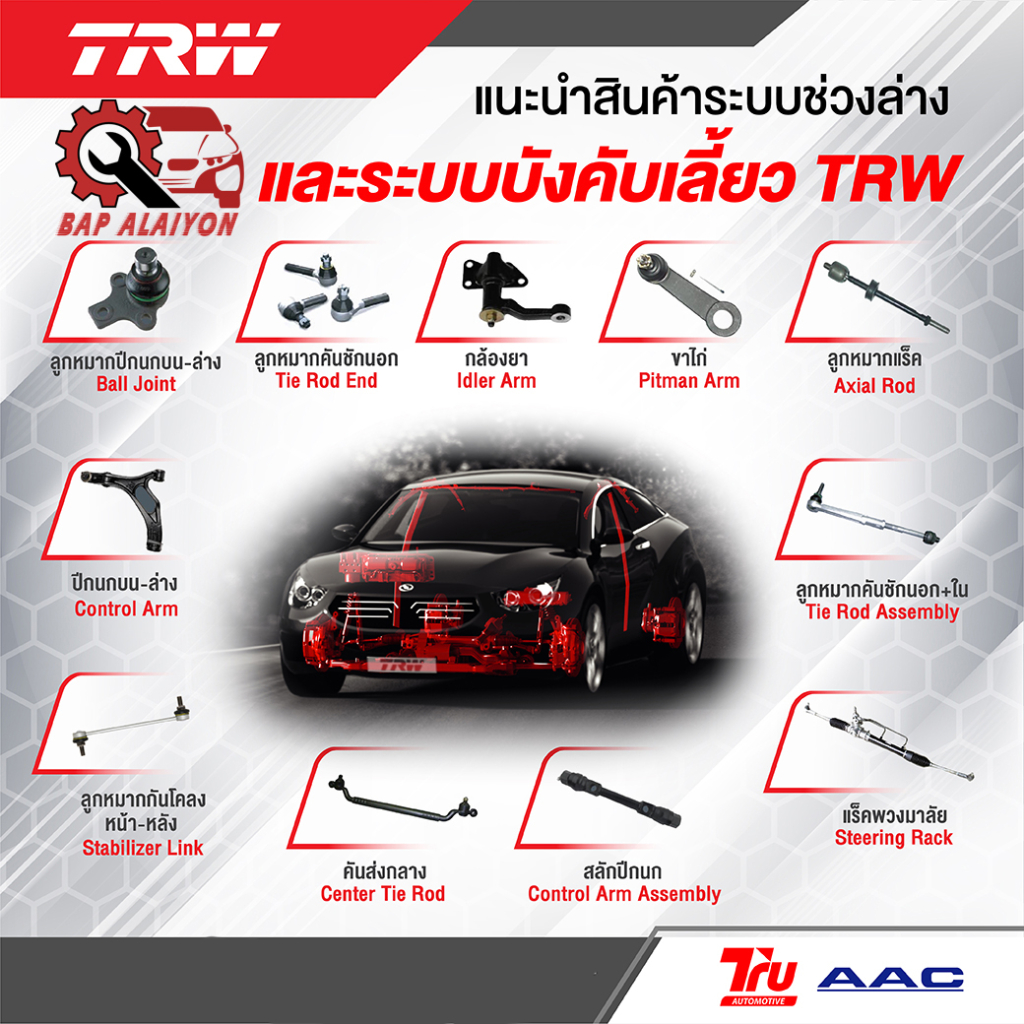 ‼️TRW‼️ลูกหมาก HONDA CITY(GM2-GM5),JAZZ (GE),ปี 2008-2014 ลูกหมากปีกนก ลูกหมากคันชัก ลูกหมากกันโคลง 