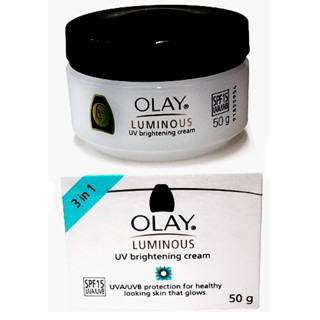 โอเลย์ ลูมินัส ยูวี ไบท์เทนนิ่ง ครีม ปริมาณ 50 กรัม  3 in1  Olay Luminous UV spf15 brightening cream