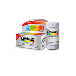 Centrum silver 50+ เซนทรัม ซิลเวอร์ 50+ ผลิตภัณฑ์เสริมอาหาร 90 เม็ด