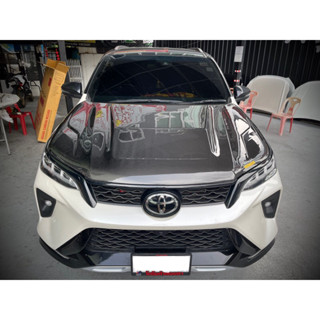 ทรงใหม่⚡️ฝากระโปรงหน้าเพียวคาร์บอนแท้ สำหรับ Toyota  รีโว่ ฟอร์จูนเนอร์ รีเจนเดอร์