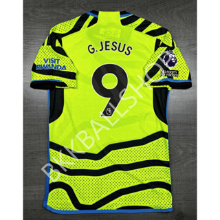 [Player] - เสื้อฟุตบอล Arsenal Away เยือน 2023/24 เกรดนักเตะ อาร์ม EPL 9 G.JESUS