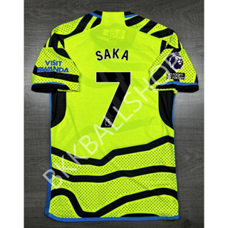 [Player] - เสื้อฟุตบอล Arsenal Away เยือน 2023/24 เกรดนักเตะ อาร์ม EPL 7 SAKA