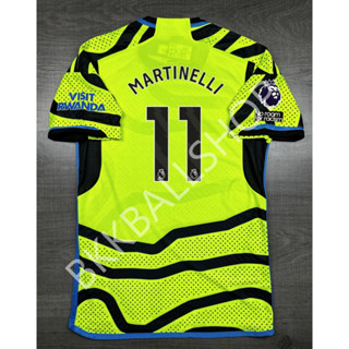 [Player] - เสื้อฟุตบอล Arsenal Away เยือน 2023/24 เกรดนักเตะ อาร์ม EPL 11 MARTINELLI