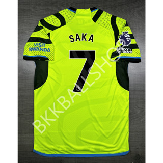 เสื้อฟุตบอล Arsenal Away อาเซน่อล เยือน 2023/24 อาร์ม EPL 7 SAKA