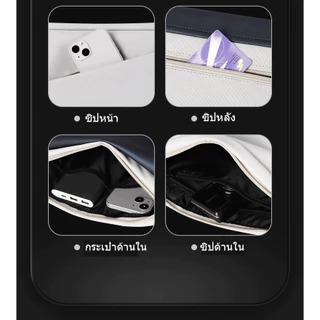 กระเป๋าสะพายข้างแฟชั่นผู้ชาย ผ้าไนลอนกันน้ำความจุขนาดใหญ่ พร้อมส่งจากไทบ