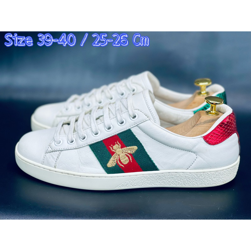 Gucci Men's Ace Sneaker White Leather With Bee 🐝