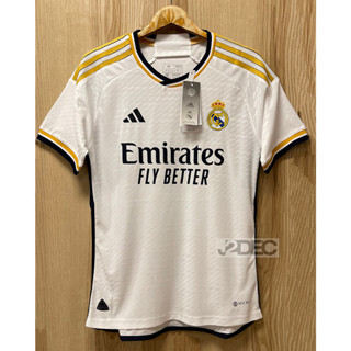 เสื้อฟุตบอล [เกรด PLAYER.]    *เรอัล มาดริด Home kits* สีขาว - (2023-2024) สามารถเพิ่มชื่อนักเตะ / อาร์ม ยูฟ่าได้.