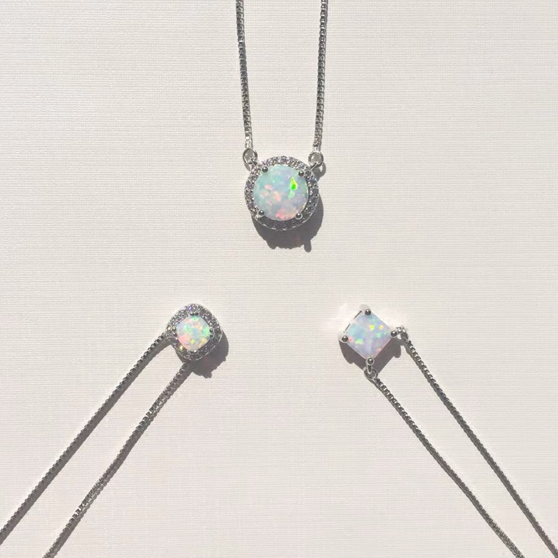 Opal necklace สร้อยโอปอล