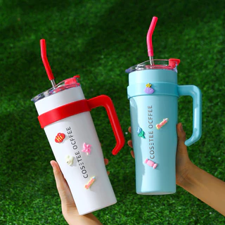 PANDA ของแท้ แก้วเก็บความเย็น 40ozสเตนเลส สองชั้นแก้วกาแฟ แก้วน้ําสุญญากาศ สเตนเลส สองชั้น แบบพกพา ฉนวนกันความร้อน