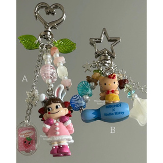 A : Peko Charm, ミ★ Sanrio San-X Kawaii Characters Keychain, handmade with love &lt;3 พวงกุญแจ