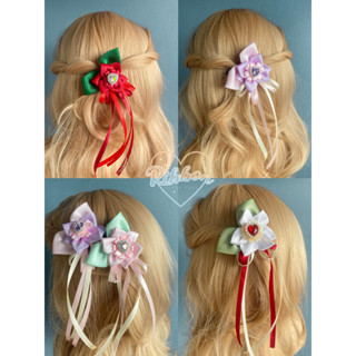 โบว์ติดผม  รุ่นดอกไม้ละมุน งานHandmade By Ribbon Style Idol