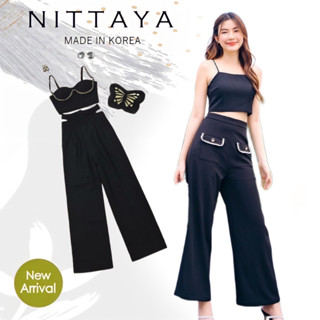 ราคาถูกที่สุด!! NITTAYA เซตสายเดี่ยวถักเปีย+กางเกงขายาว