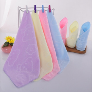 Queen mallshop ผ้าเช็ดมือลายหมี（คละสี)เช็ดจาน เช็ดทำความสะอา…