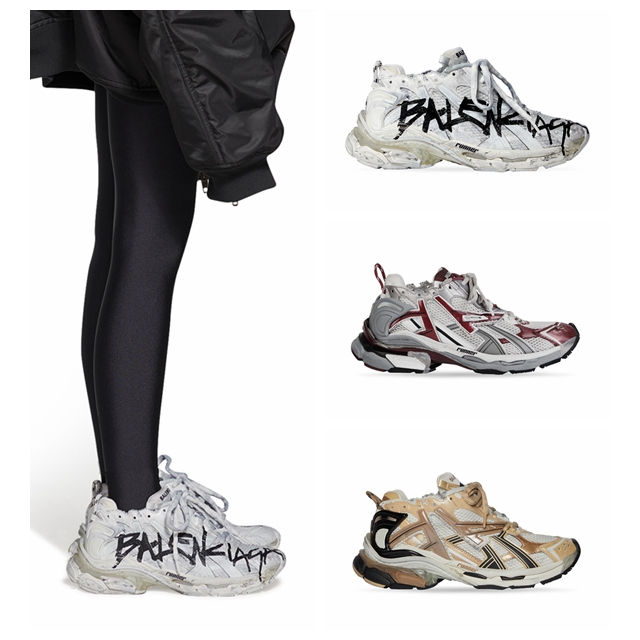 Balenciaga /RUNNER GRAFFITI/ รองเท้าผ้าใบสตรี