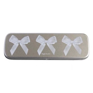 3egiz original new stationery box girl cute bow iron pencil case