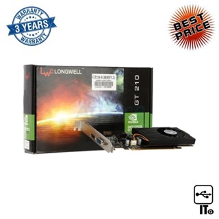 VGA LONGWELL GEFORCE GT 210 - 1GB DDR3 [REV.2.0] ประกัน 3Y การ์ดจอ กราฟิกการ์ด การ์ดจอเล่นเกม