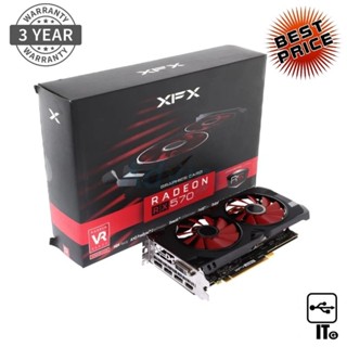 VGA XFX RADEON RX 570 - 8GB GDDR5 [RX-570P8DFD6] ประกัน 3Y การ์ดจอ กราฟิกการ์ด