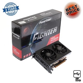 VGA POWER COLOR RADEON RX 6500XT FIGHTER OC - 4GB GDDR6 [AXRX-6500XT-4GBD6-DH/OC] ประกัน 3Y การ์ดจอ