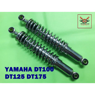 YAMAHA DT100 DT125 DT175 REAR SHOCK SET SPRING "CHROME" (L. 320 mm.)  // โช๊คหลัง สปริงชุบโครเมี่ยม กระบอกชุบโครเมี่ยม