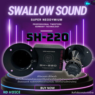 ลำโพงนอก-นำ Swallow Sound Titanium SH-220 กล่องดำ