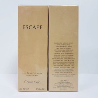 ส่งฟรี Ck Escape For Women EDP 100ml กล่องซีล น้ำหอม AUG02