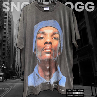 เสื้อยืดผ้าฟอกเฟด เทาดำ snoopdogg