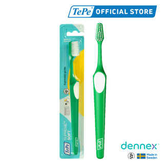 TePe Supreme แปรงสีฟัน ขนนุ่ม ยาว 2 ระดับ แปรงสีฟันเทเป้ สุพรีม  by Dennex