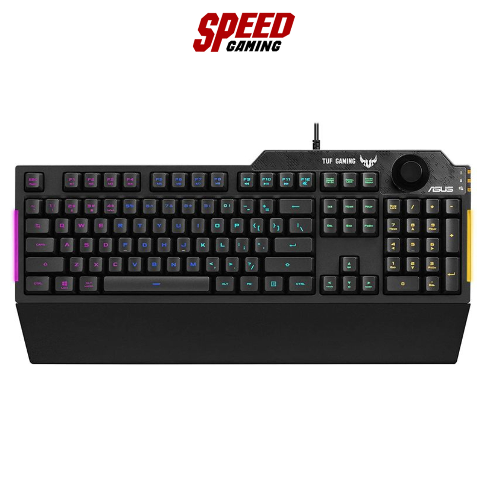 ASUS TUF GAMING K1 KEYBOARD (คีย์บอร์ด) Tactile Mech-Brane Switches / RGB Backlight / By Speed Gamin