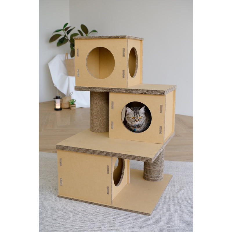 LUKFUK (ลูกฟูก) Premium คอนโดแมว ขนาดใหญ่ (Cat Condo)