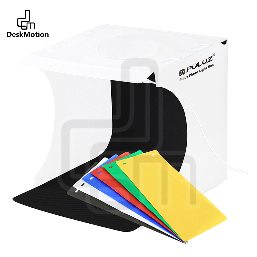 กล่องสตูดิโอถ่ายภาพ มี LED ในตัว พร้อมพื้นหลัง 6 สี  Light Box Studio แบบพับเก็บ ขนาดพกพา สามารถกันน้ำได้ กล่องถ่ายรูป - รูปที่ 4