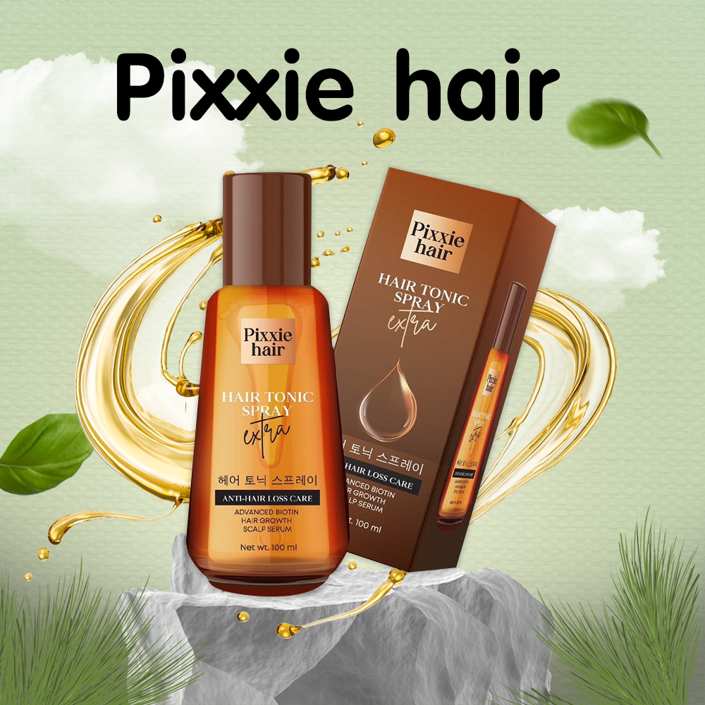 (Free Shipping✨) สเปรย์ปลูกผม pixxie hair สีน้ำตาล ลดอาการคันหนังศีรษะ ลดผมร่วง กลิ่นหอม ไม่เหนียว ผ