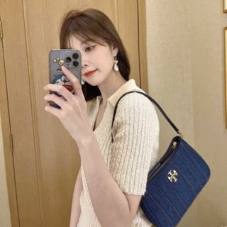 กระเป๋าสะพายข้างผู้หญิง รุ่น KIRA สี Denim มินิ ทอรี่เบิร์ช Crossbody Bag