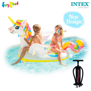 Intex แพม้ายูนิคอน 1.40x1.98x1.02 ม. รุ่น 57561 + ที่สูบลม ดับเบิ้ลควิ๊ก ทรี