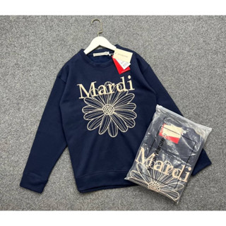 Mardi Mercredi เสื้อแขนยาวสเวตเตอร์ ปักโลโก้แบรนด์