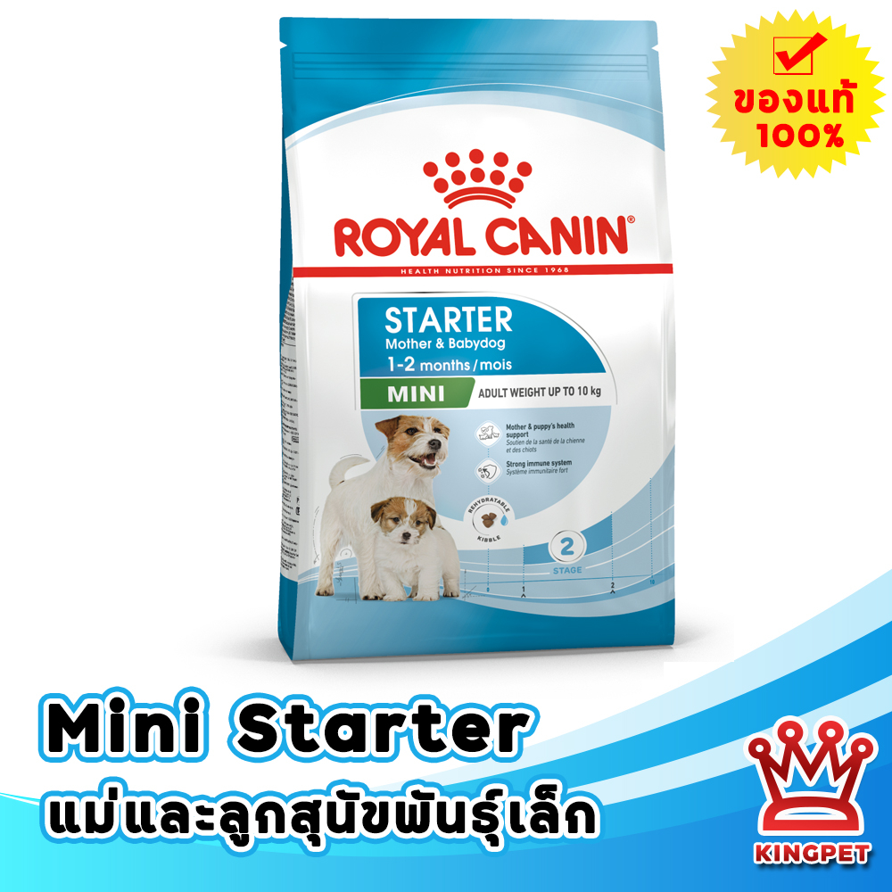 Royalcanin Mini Starter 3 Kg อาหารเม็ดสำหรับแม่สุนัขตั้งท้องและให้นมลูก และลูกสุนัขหย่านม