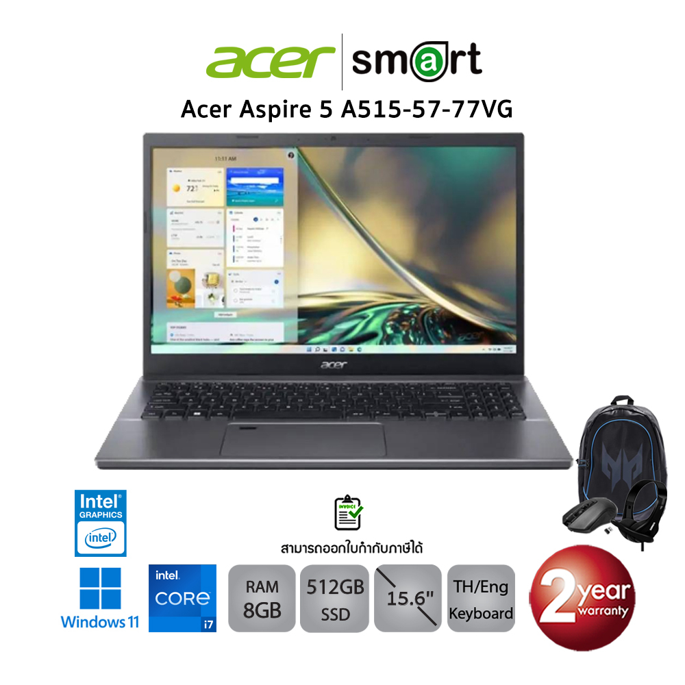 Acer Aspire 5 A515-57-77VG/Core i7-1255U/8GB/512GB/15.6"/Win11+Office Home & Student 2021 (Safari Go