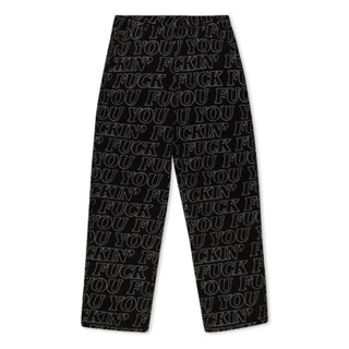 Ripndip - SM23 Fuckin Fuck Quilted Wide Leg Pants Black