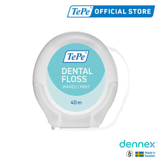 TePe® Dental Floss เทเป เดนทัล ฟอส ไหมขัดฟัน เคลือบแว๊กซ์ มีกลิ่นมิ้นท์ by Dennex