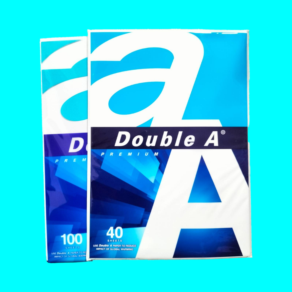กระดาษ A4 Double A 80 แกรม 40 แผ่น/100 แผ่น