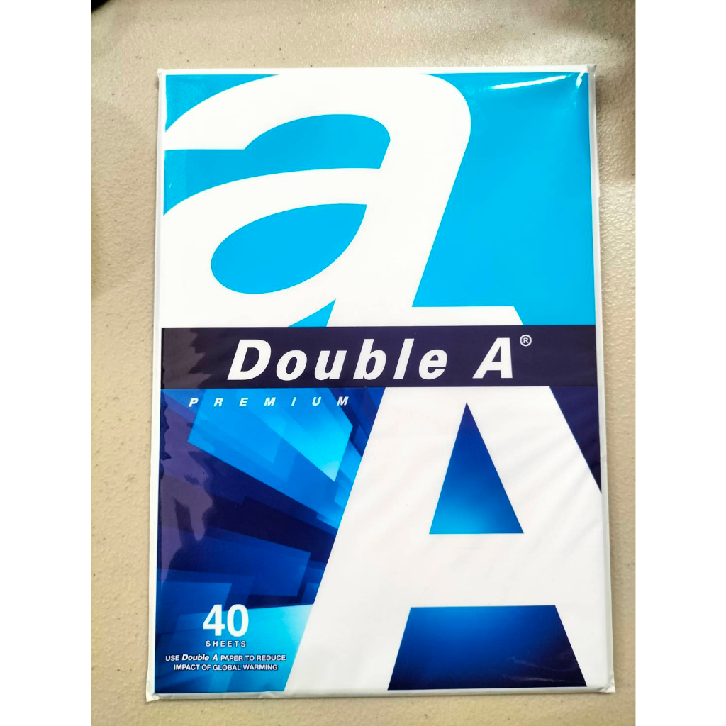 กระดาษ A4 ขนาด 80 แกรม 40 แผ่น double A (ต่อโหล)