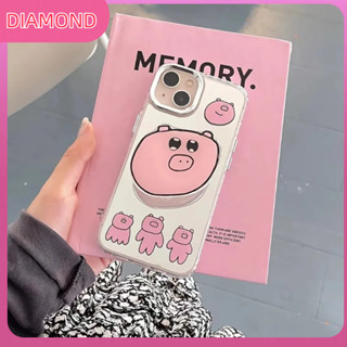 💲คูปองเคลม💲เคสไอโ case for iphone 11 12 ลูกหมู นำมาสนับสนุน เคส 14 13 12 11 pro max ซิลิโคนเหลว ทนทาน