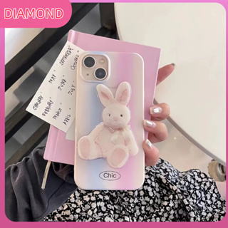 💲คูปองเคลม💲เคสไอโ case for iphone 11 12 กระต่าย นำมาสนับสนุน เคส 14 13 12 11 pro max ซิลิโคนเหลว ทนทาน